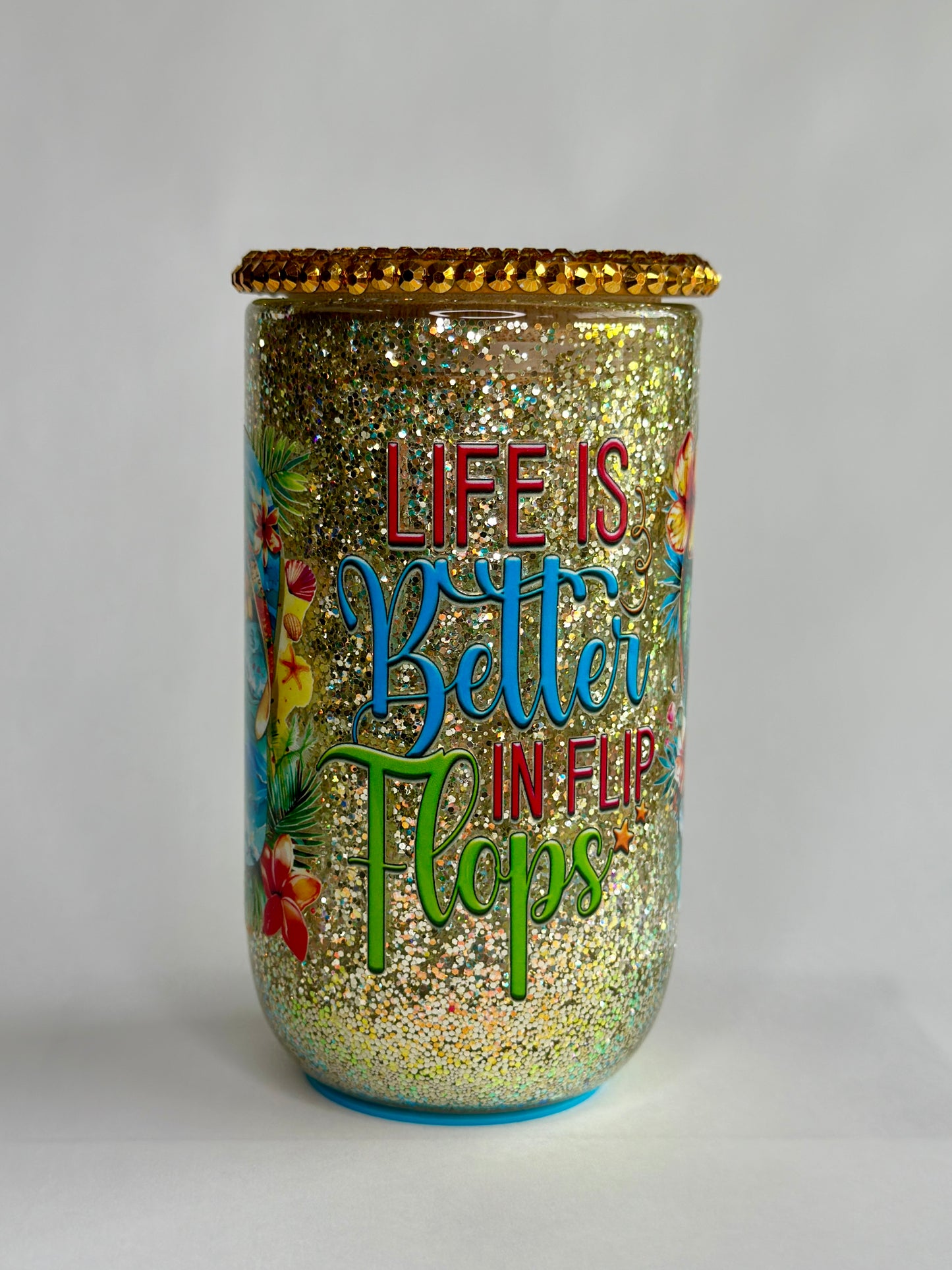 Glass Wine Glitter Globe
