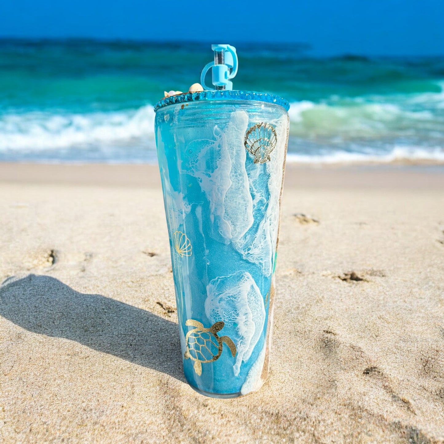 The Ocean is Calling, 24oz Acrylic tumbler