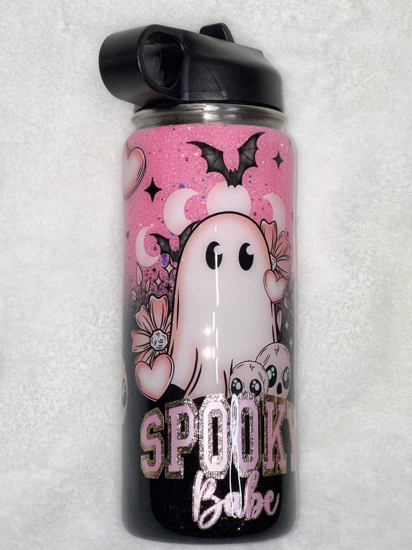 Spooky Babe, 18oz Stainless Steel Sports Bottle