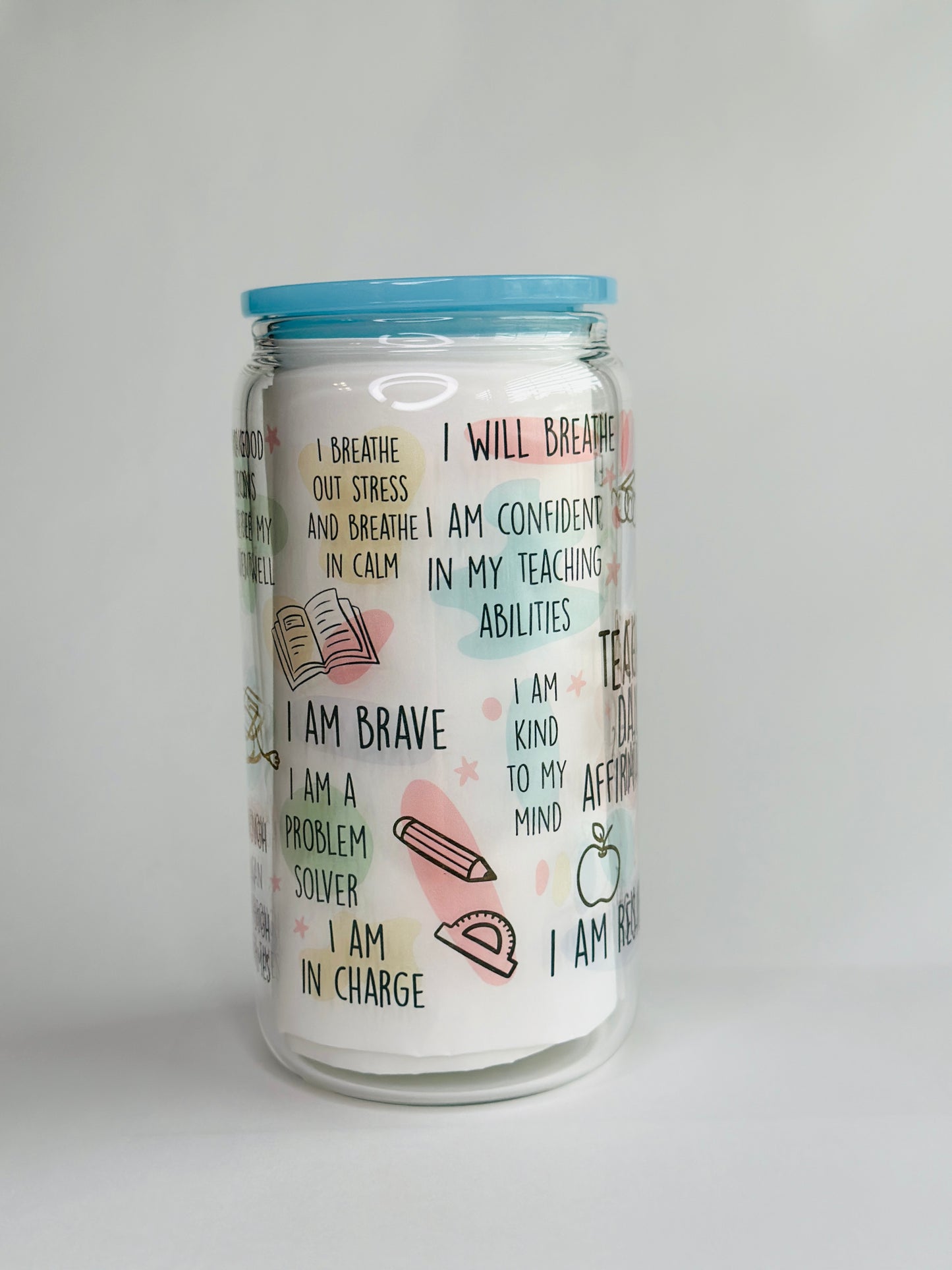 160z Libbey Glass Cups, Affirmations Edition