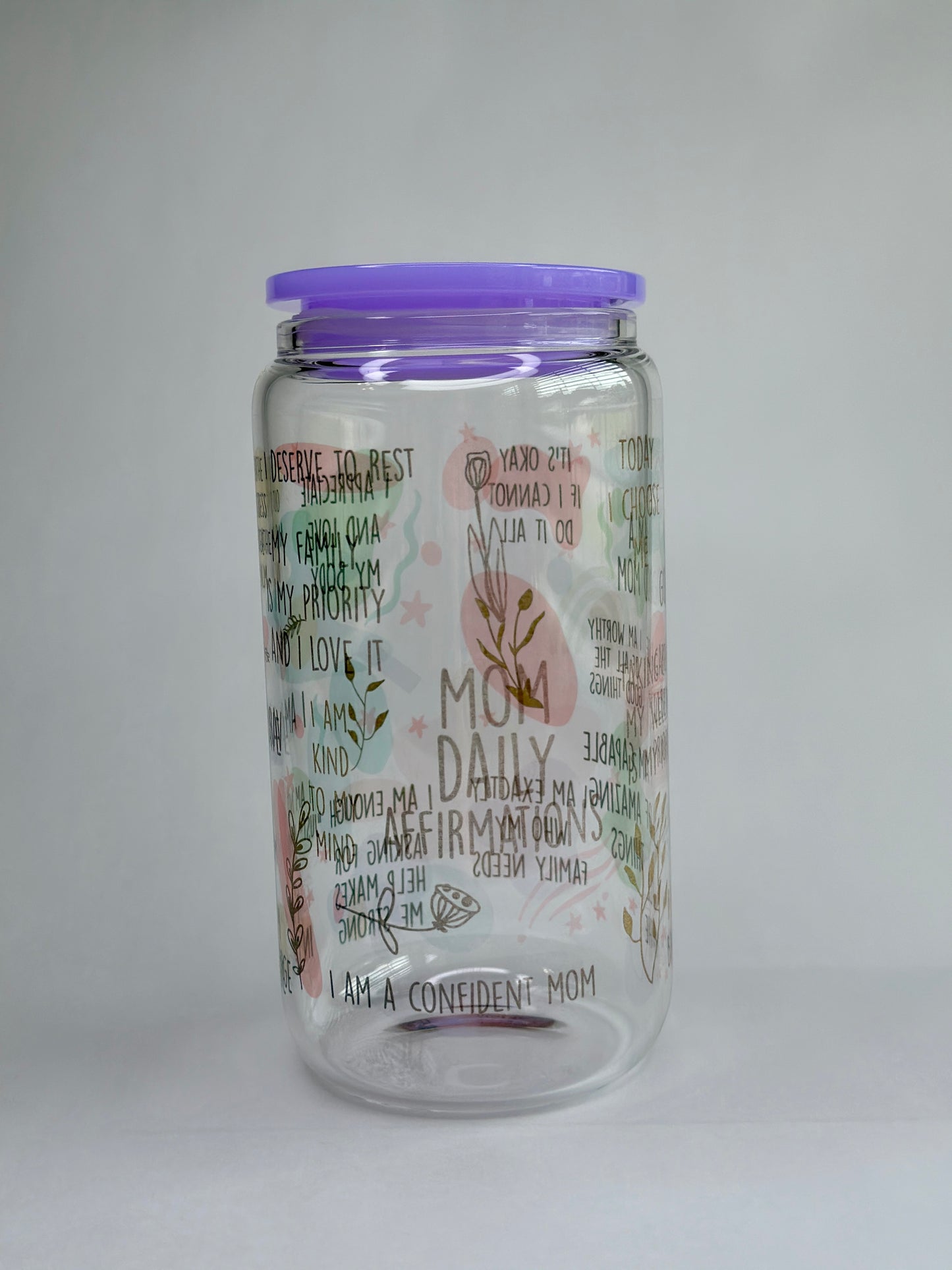 160z Libbey Glass Cups, Affirmations Edition
