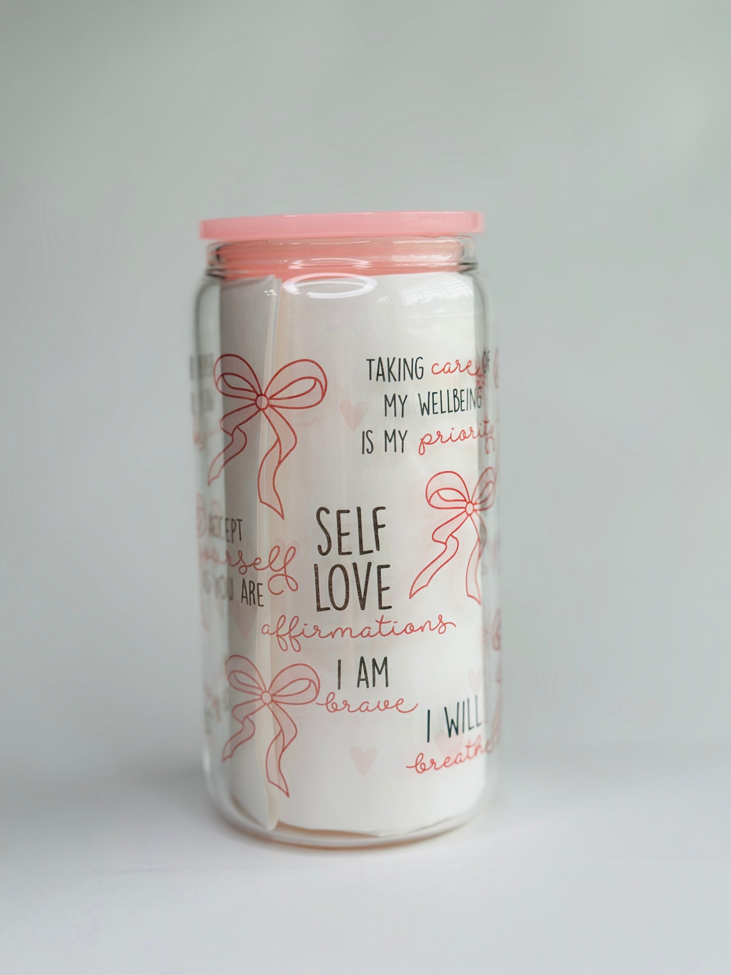 160z Libbey Glass Cups, Affirmations Edition