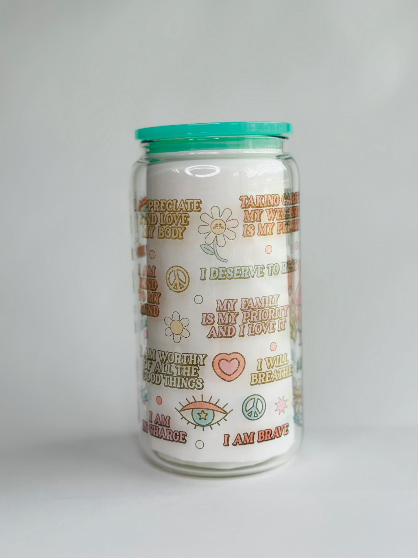 160z Libbey Glass Cups, Affirmations Edition