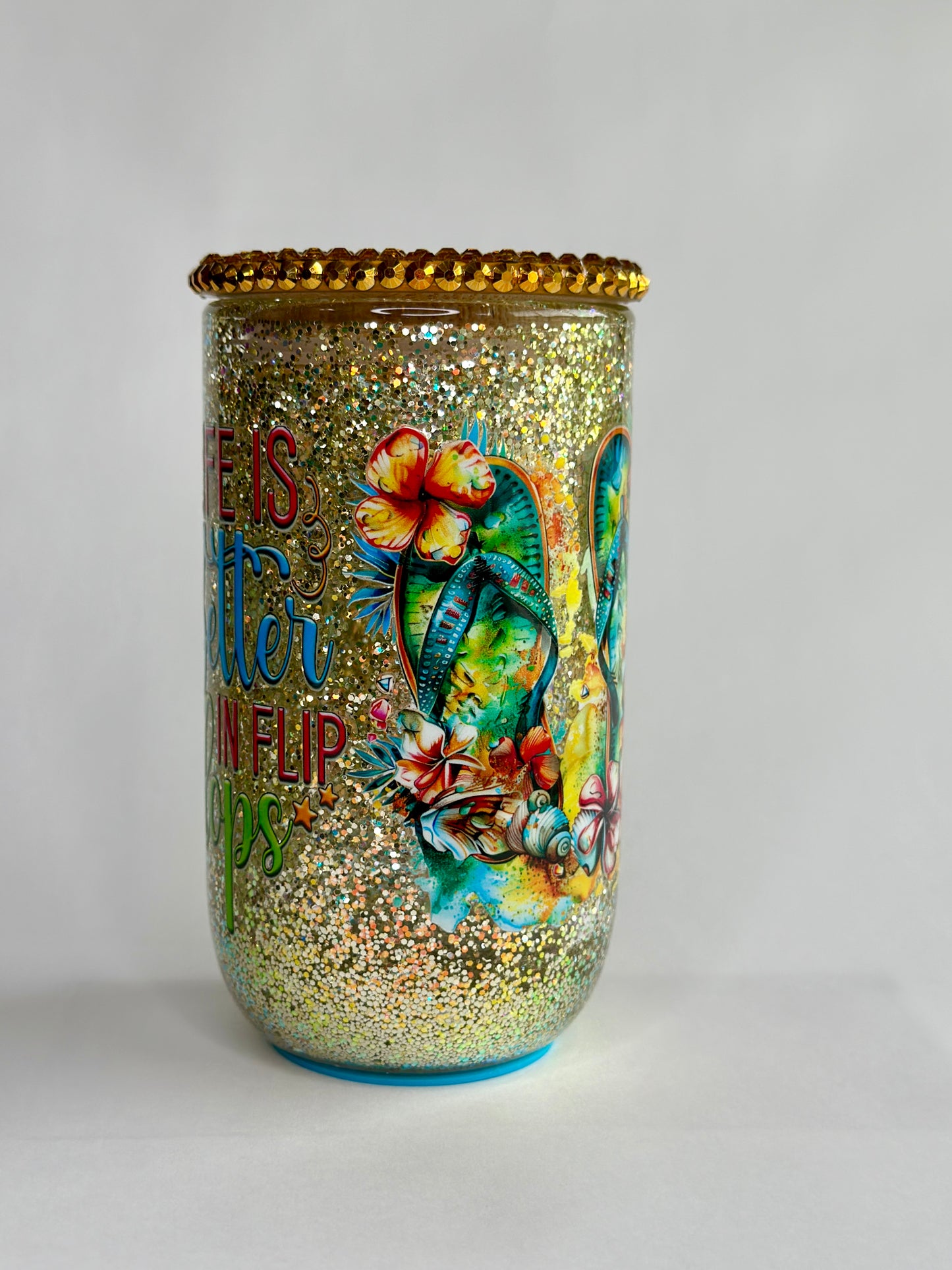 Glass Wine Glitter Globe