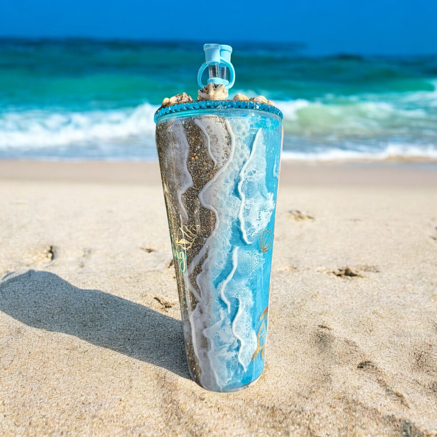 The Ocean is Calling, 24oz Acrylic tumbler