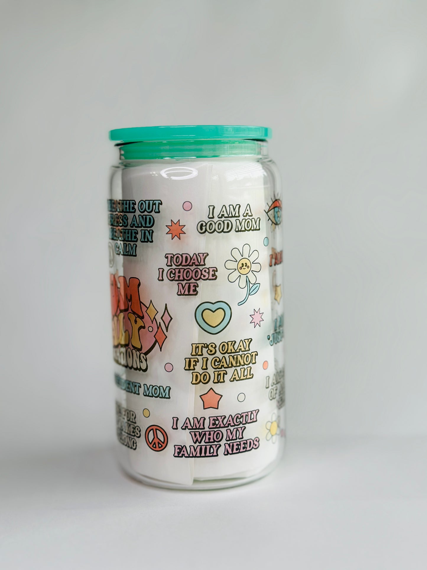 160z Libbey Glass Cups, Affirmations Edition