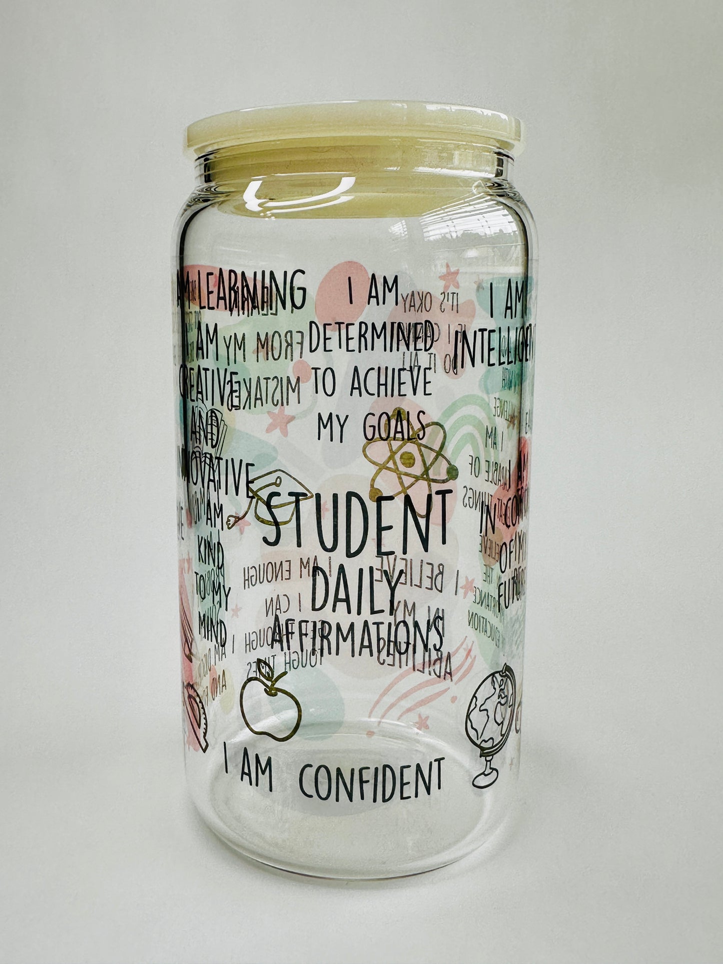 160z Libbey Glass Cups, Affirmations Edition