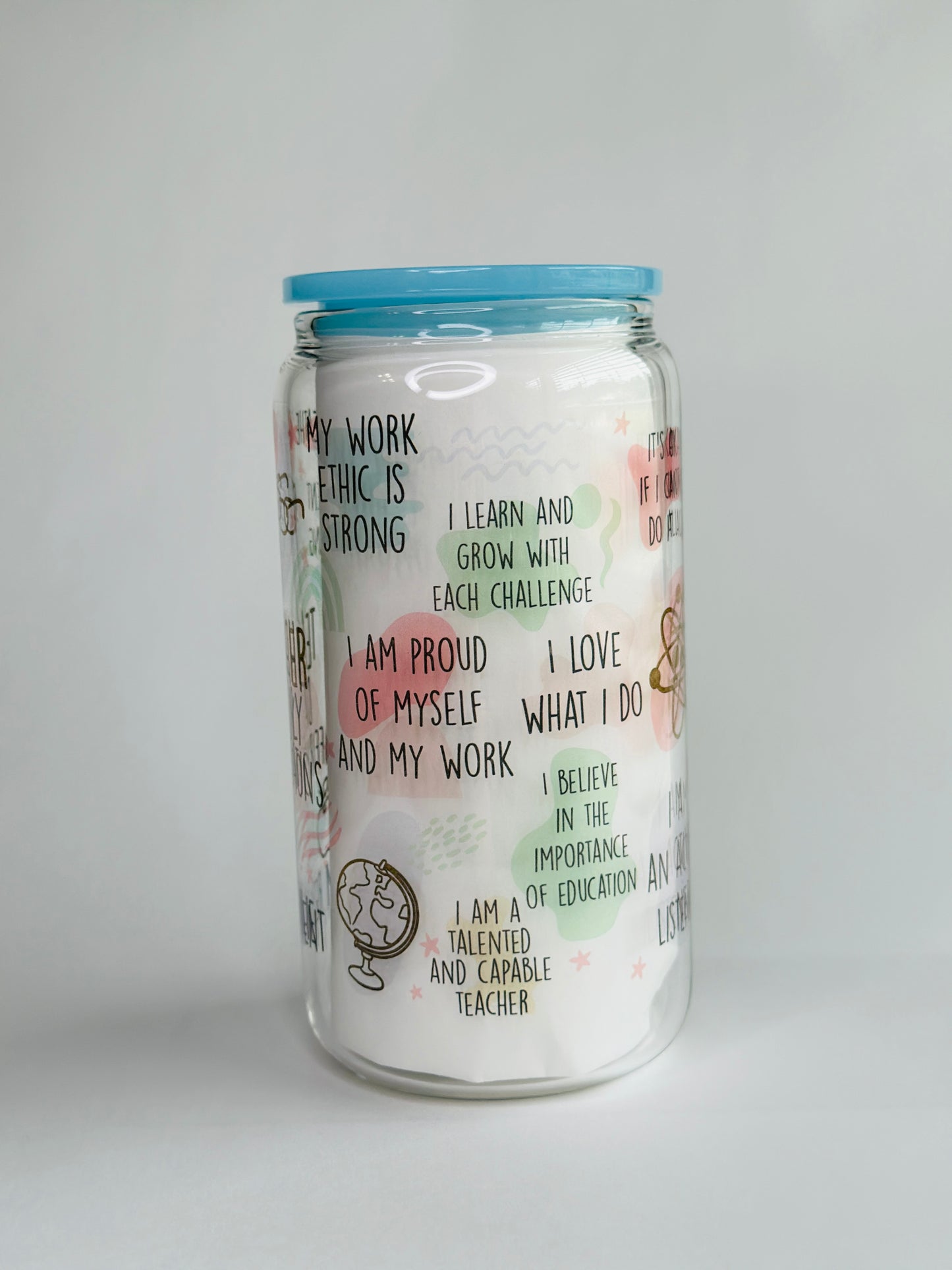 160z Libbey Glass Cups, Affirmations Edition