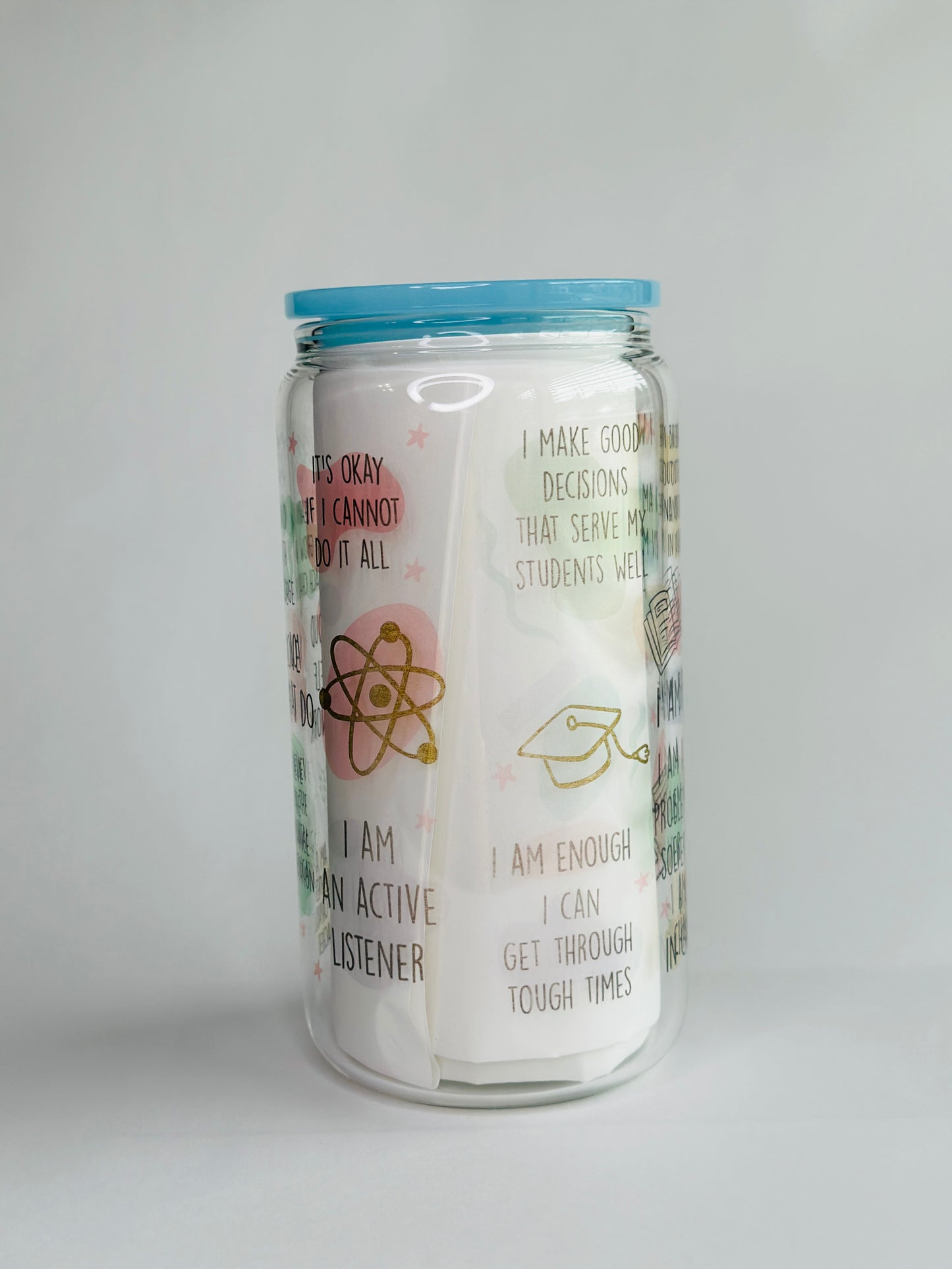 160z Libbey Glass Cups, Affirmations Edition
