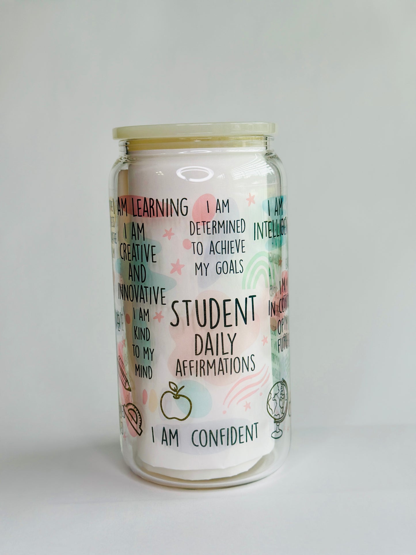 160z Libbey Glass Cups, Affirmations Edition