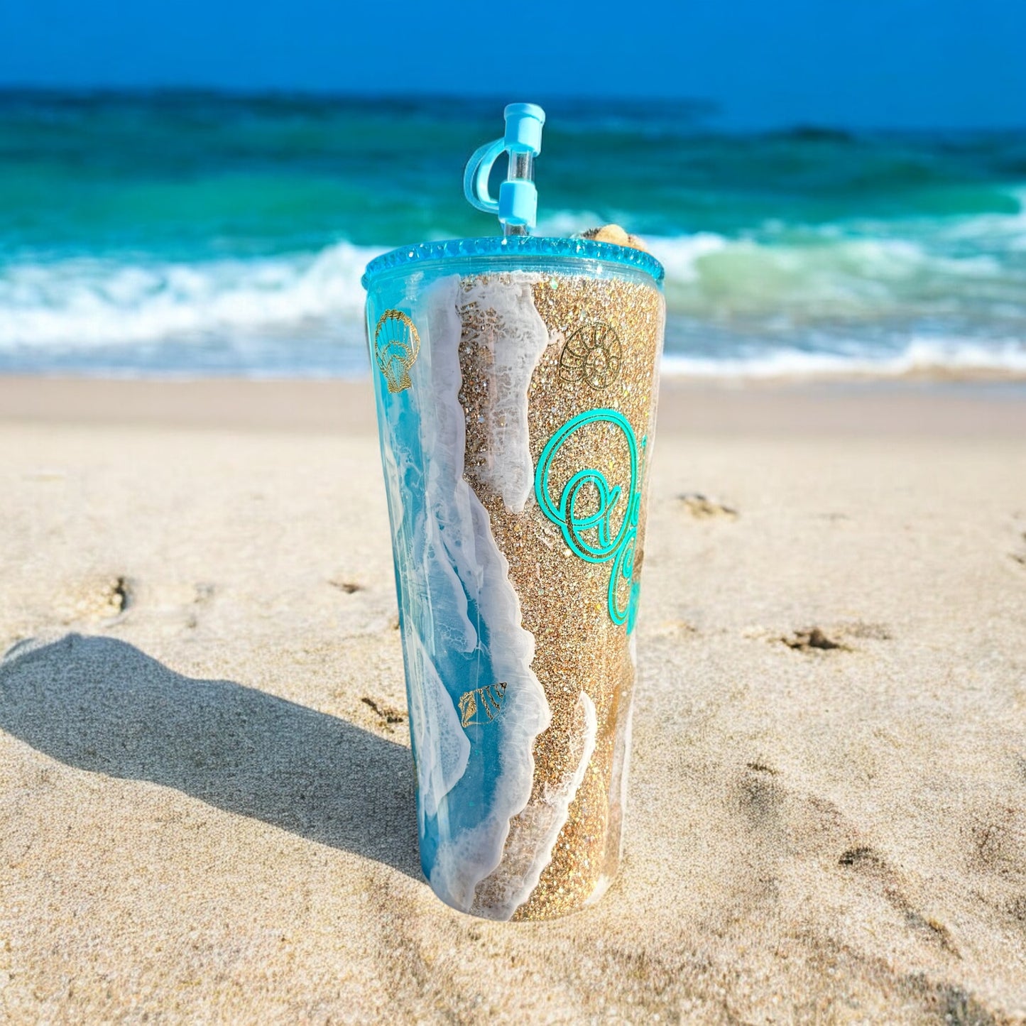 The Ocean is Calling, 24oz Acrylic tumbler