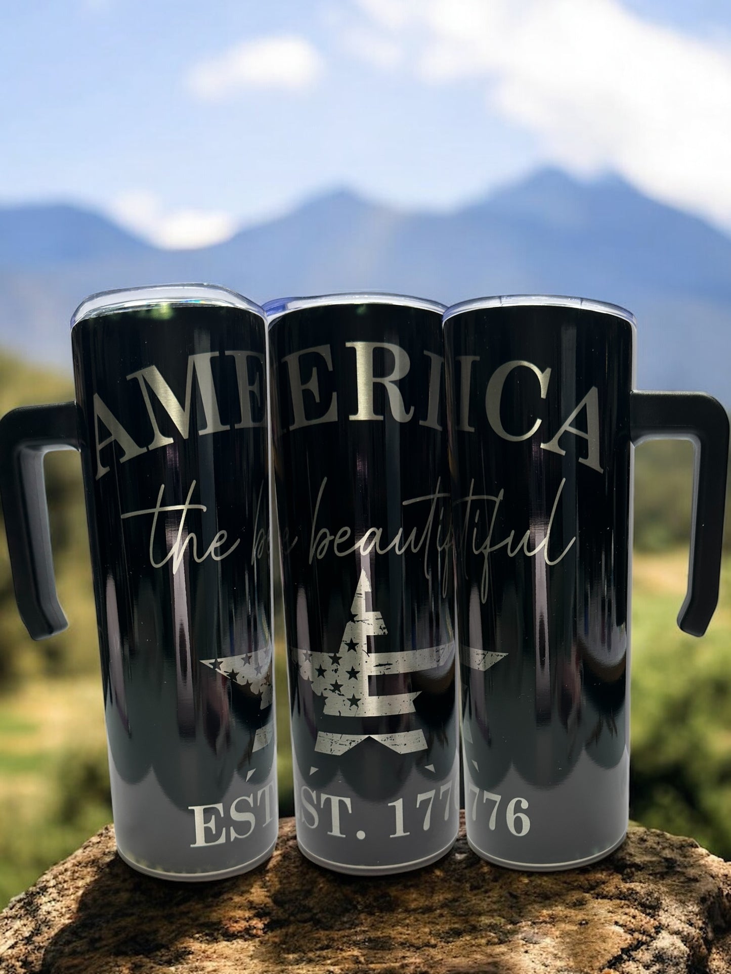 Patriotic Stainless Steel, 20oz with Handle