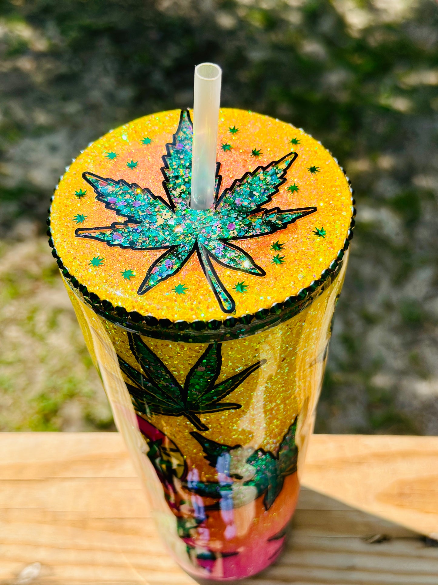 420 Glitter Globe Tumbler