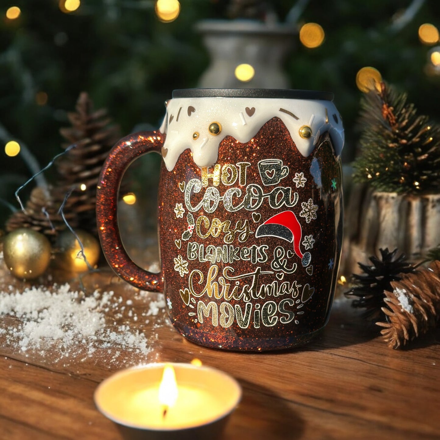 Cute Hot Chocolate 14oz Stainless Steel Mug
