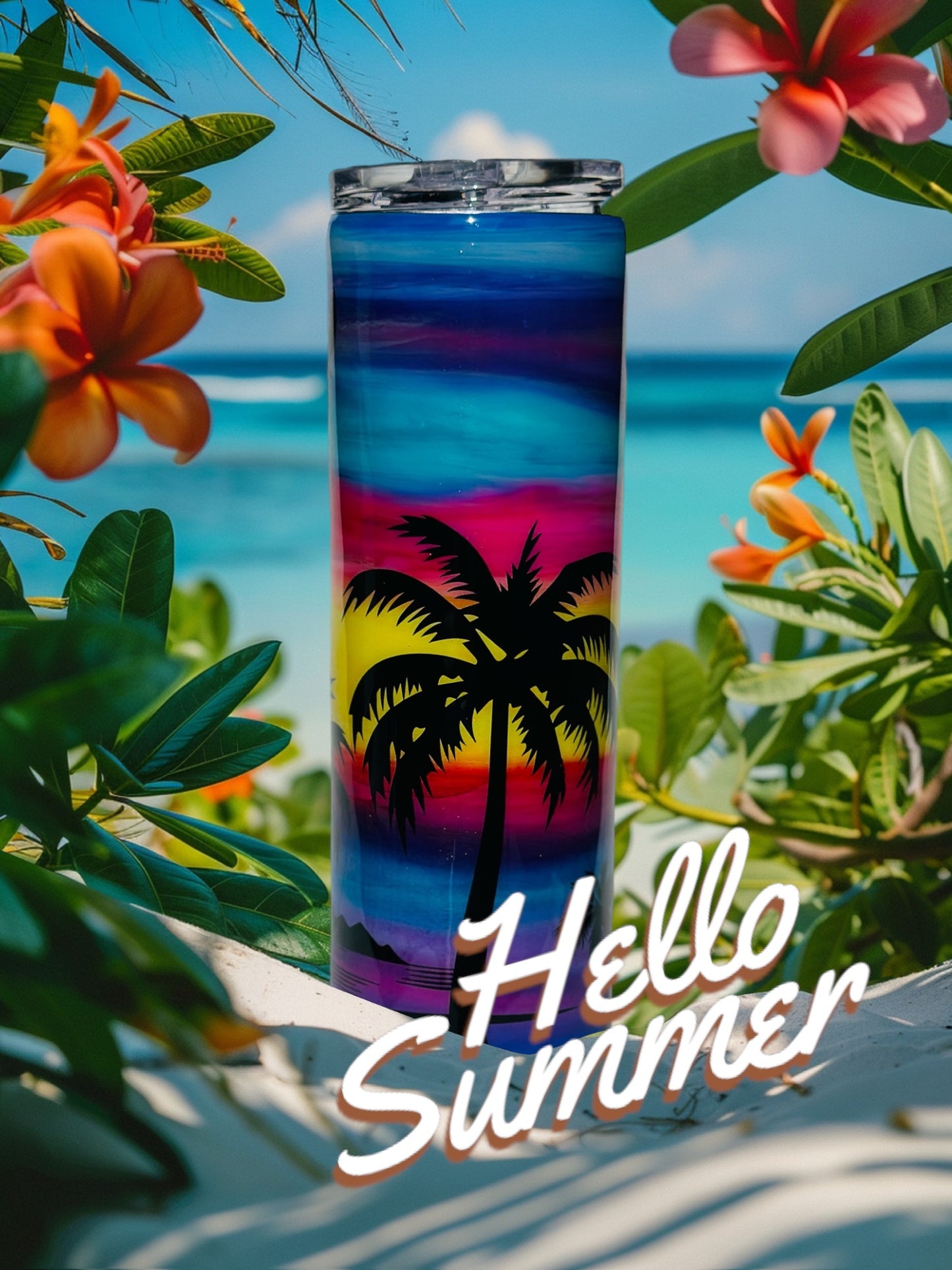 30oz Beach Sunset Tumbler
