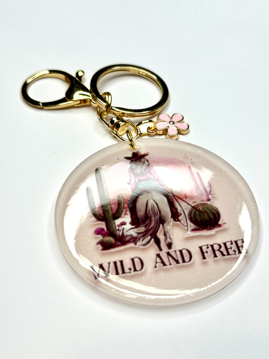 Glitter Resin Keychain, 2.5”