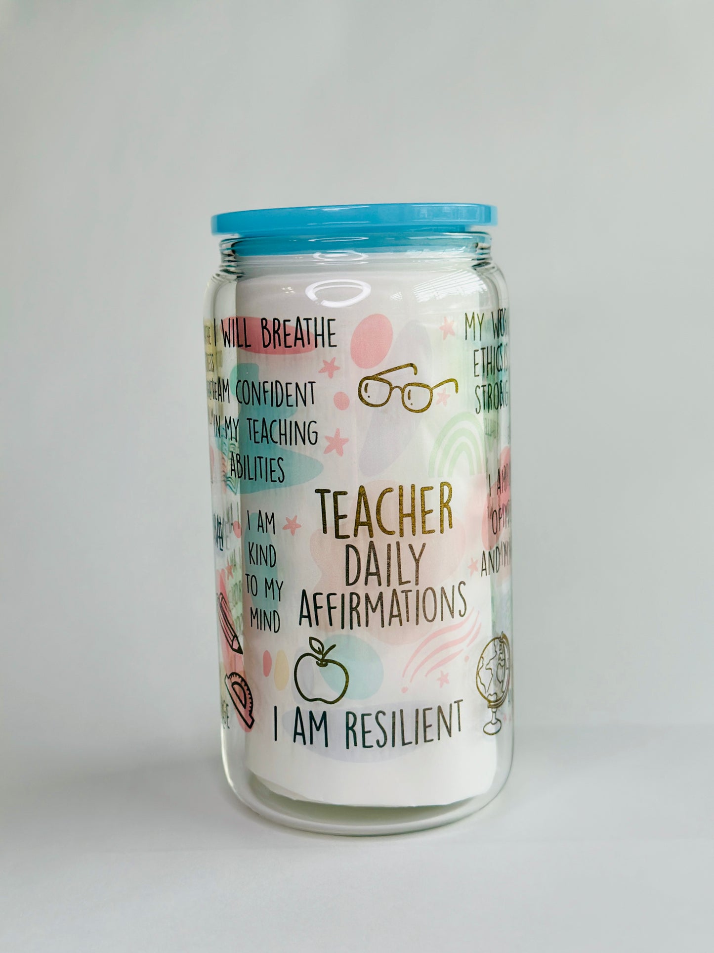 160z Libbey Glass Cups, Affirmations Edition