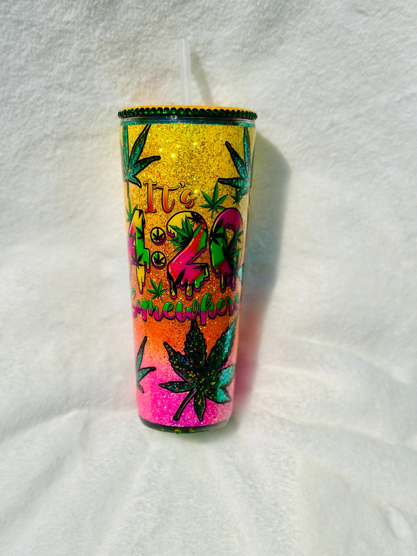 420 Glitter Globe Tumbler
