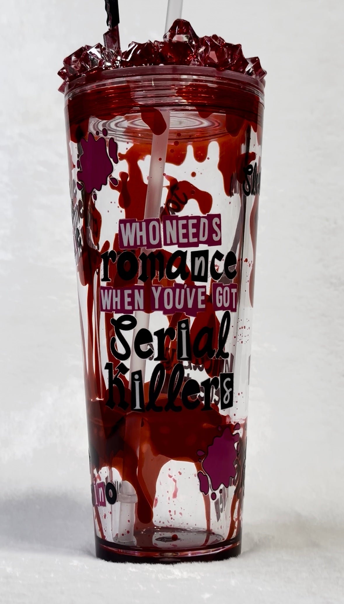 Who needs Romance, 24 oz Acrylic tumbler