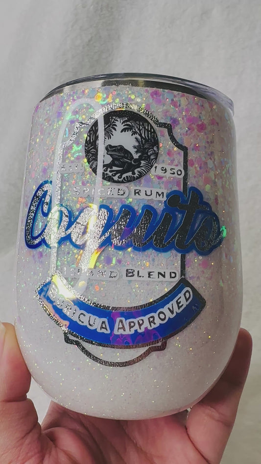 12oz Boricua Approved, Wine Tumbler